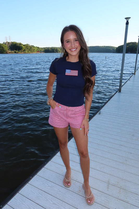 American Flag Baby Tee